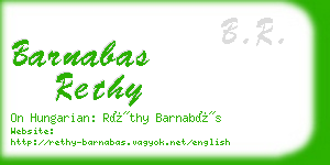 barnabas rethy business card